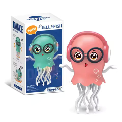 Magic Dancing Jellyfish Octopus, Automatic Induction Obstacle Avoidance Light and Music Toy, Ideal Birthday Gift